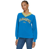 Los Angeles Chargers Tommy Hilfiger Women's Alice V-Neck Pullover Sweatshirt - Powder Blue cheap