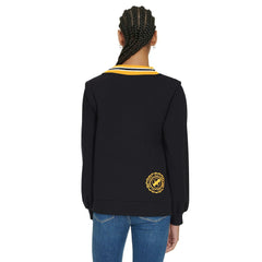 Pittsburgh Steelers Tommy Hilfiger Women's Alice V-Neck Pullover Sweatshirt - Black on sale