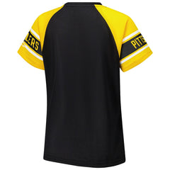 Pittsburgh Steelers Starter Women's 1st Rounder Color Block Raglan Top - Black outlet