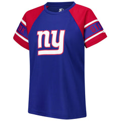 New York Giants Starter Women's 1st Rounder Color Block Raglan Top - Royal outlet