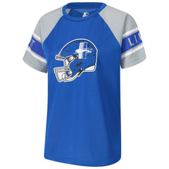 Detroit Lions Starter Women's 1st Rounder Color Block Raglan Top - Blue discount