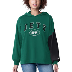 New York Jets Starter Women's Power Move Long Sleeve Pullover Hoodie - Green cheap