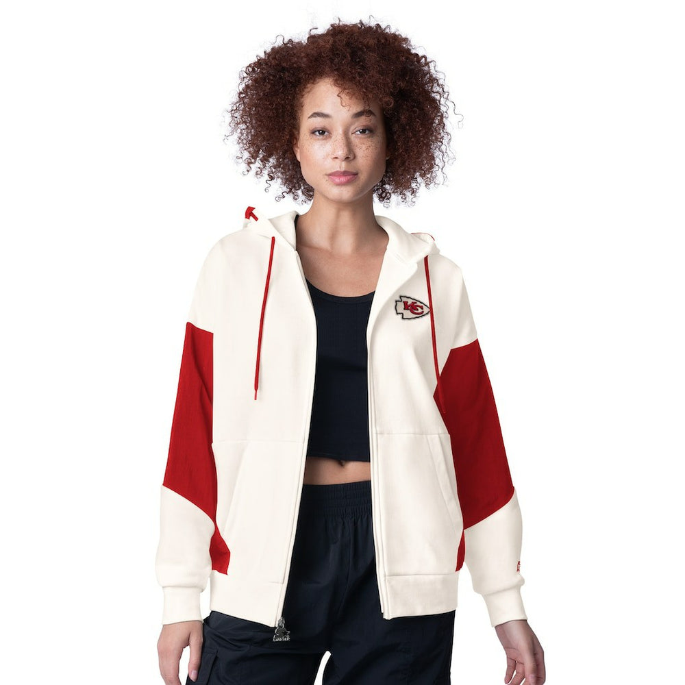 Kansas City Chiefs Starter Women's Scrimmage Full-Zip Hoodie - White on sale