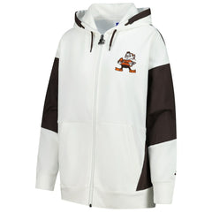 Cleveland Browns Starter Women's Scrimmage Full-Zip Hoodie - White outlet