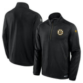 Boston Bruins Fanatics Big & Tall Authentic Pro Quarter-Zip Top - Black Tops