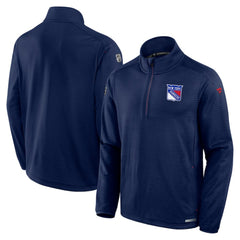 New York Rangers Fanatics Big & Tall Authentic Pro Quarter-Zip Top - Navy Tops