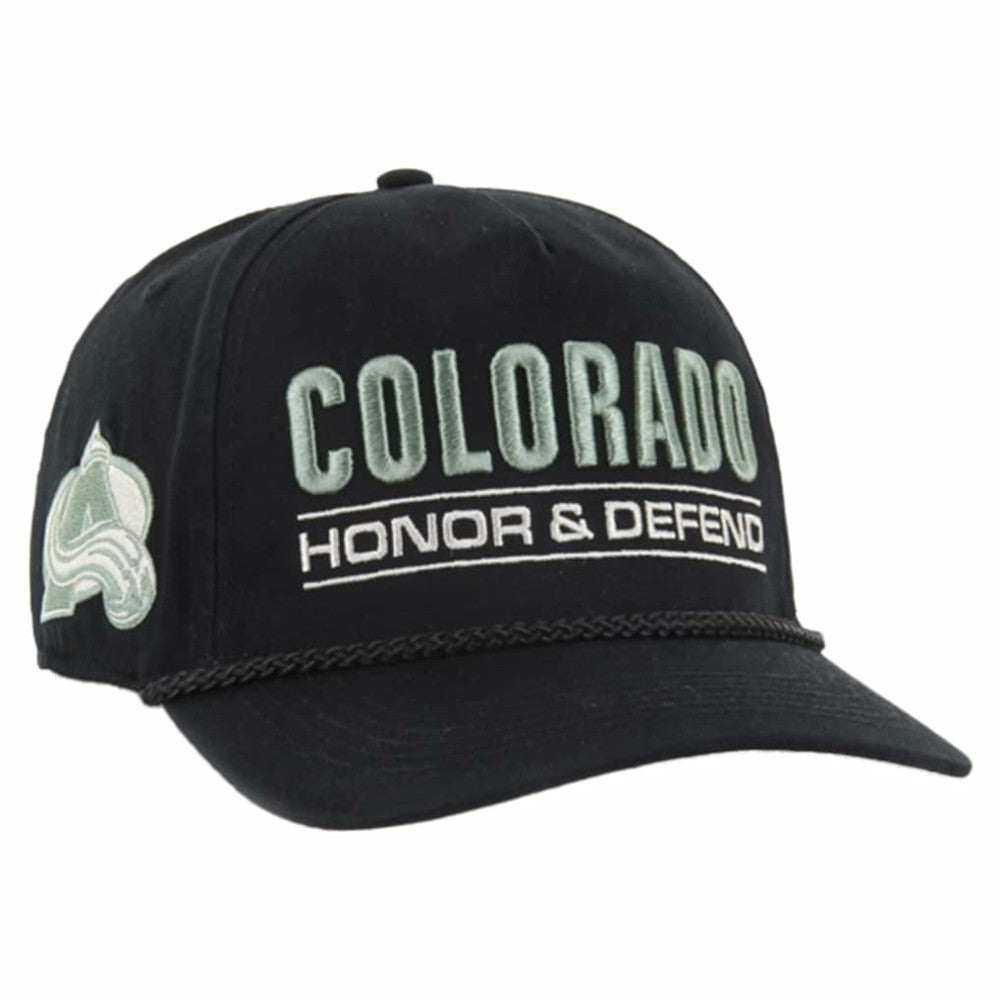 Colorado Avalanche '47 OHT Military Appreciation Homeland Honor and Defend Hitch Adjustable Hat - Black Hats
