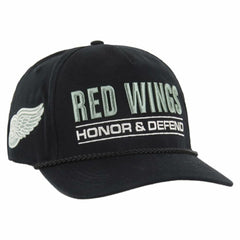 Detroit Red Wings '47 OHT Military Appreciation Homeland Honor and Defend Hitch Adjustable Hat - Black Hats