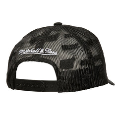 Miami Heat Monogram Allover Logo Mesh Trucker Adjustable Hat - Black on sale