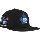 Toronto Maple Leafs Mitchell & Ness Core Top Spot Snapback Hat - Black Hats
