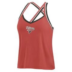 Atlanta Falcons WEAR by Erin Andrews Women's Cross Strap Tri-Blend Tank Top - Red discount