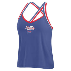 Buffalo Bills WEAR by Erin Andrews Women's Cross Strap Tri-Blend Tank Top - Royal sale