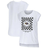Baltimore Ravens WEAR by Erin Andrews Women's Checker Muscle Tank Top - White on sale