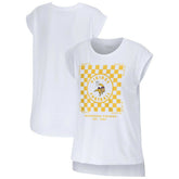 Minnesota Vikings WEAR by Erin Andrews Women's Checker Muscle Tank Top - White outlet