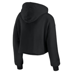 New York Giants WEAR by Erin Andrews Women's Prime Cropped Pullover Hoodie - Black cheap