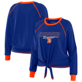 Denver Broncos WEAR by Erin Andrews Women's Tie-Front Long Sleeve T-Shirt - Royal outlet