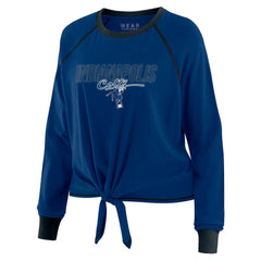 Indianapolis Colts WEAR by Erin Andrews Women's Tie-Front Long Sleeve T-Shirt - Royal outlet