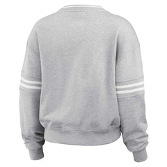 Miami Dolphins WEAR by Erin Andrews Women's Cropped Pullover Sweatshirt - Heather Gray sale