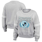 Carolina Panthers WEAR by Erin Andrews Women's Cropped Pullover Sweatshirt - Heather Gray outlet