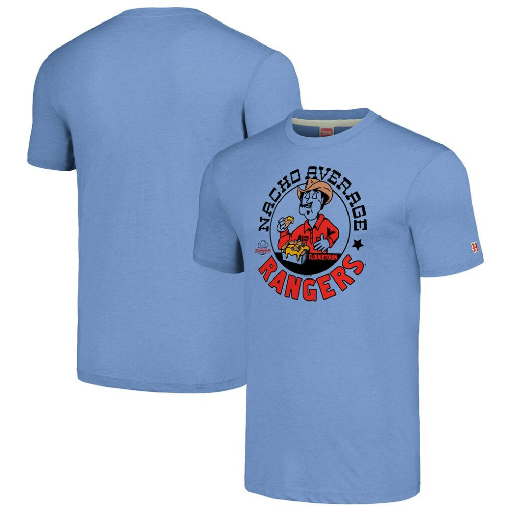Texas Rangers MLB x Guy Fieri’s Flavortown Unisex Tri-Blend T-Shirt Light Blue