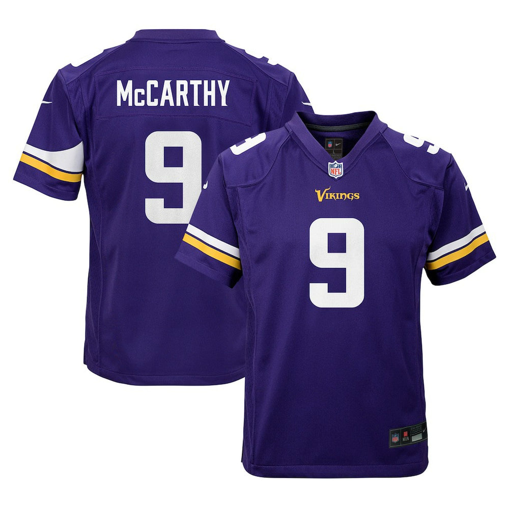 J.J. McCarthy Minnesota Vikings Youth Game Jersey - Purple sale