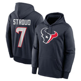C.J. Stroud Houston Texans Player Name & Number Therma Hoodie - Navy outlet