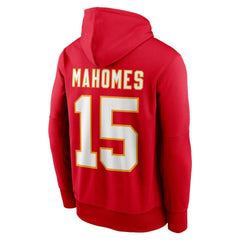 Patrick Mahomes Kansas City Chiefs Player Name & Number Therma Hoodie - Red discount