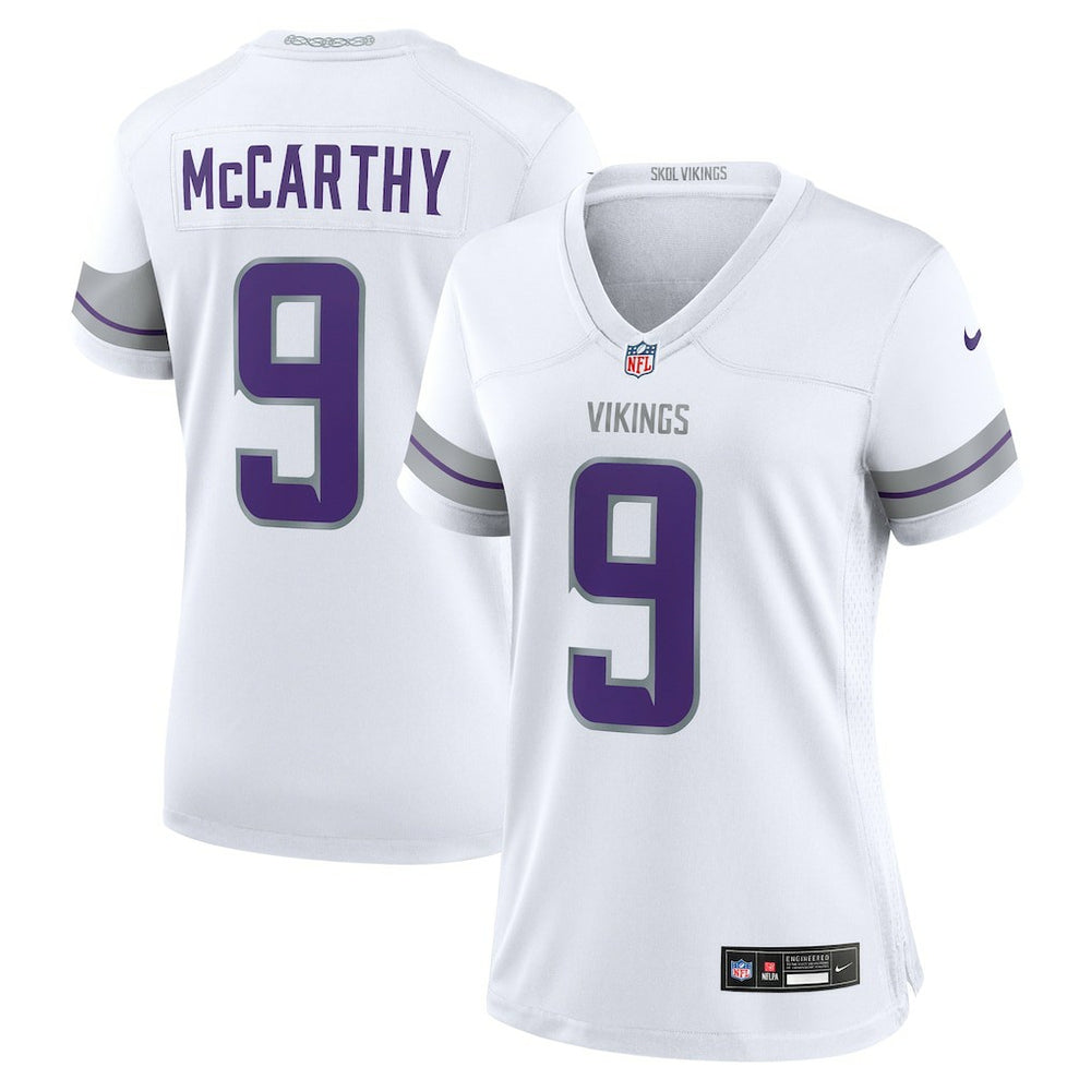J.J. McCarthy Minnesota Vikings Women's Alternate Game Player Jersey - White cheap