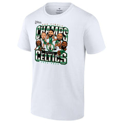 Boston Celtics 2024 NBA Finals Champions Pull Up Jumper Caricature T-Shirt - White shop