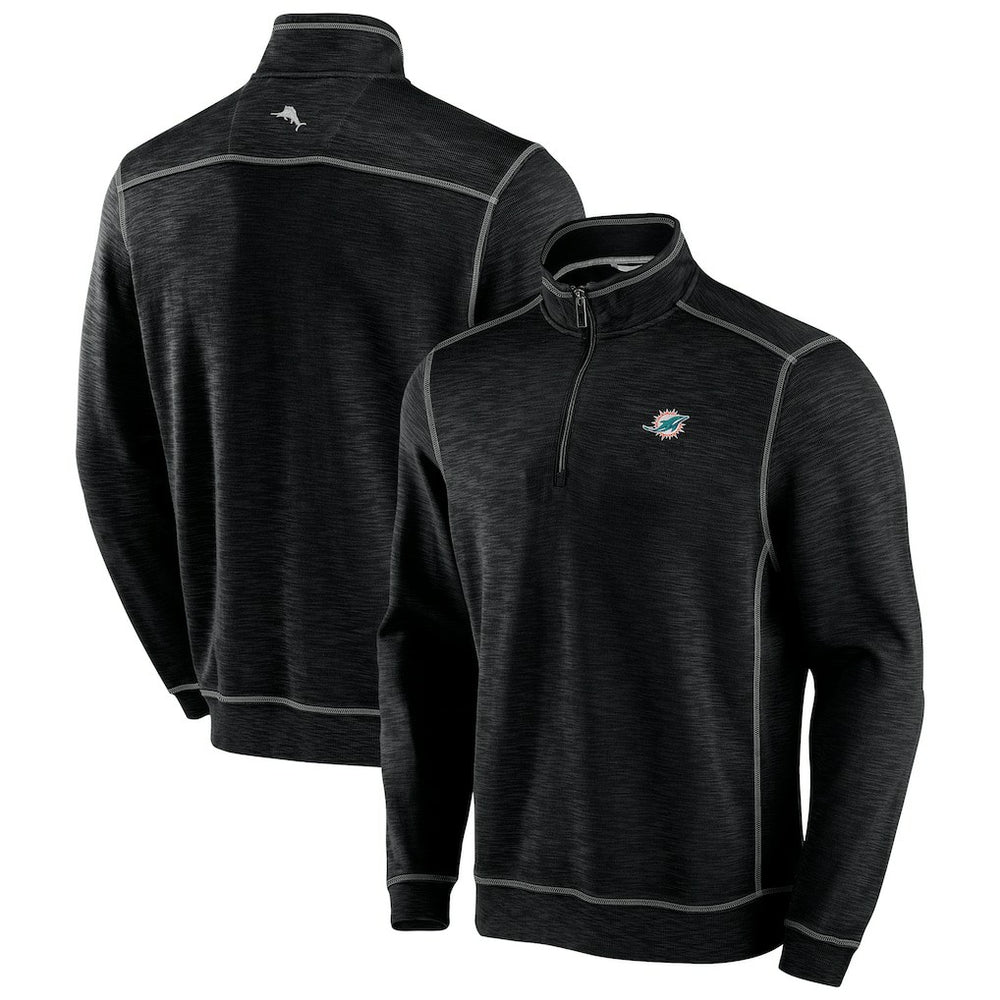 Miami Dolphins Big & Tall Tobago Bay Half-Zip Sweatshirt - Black for sale