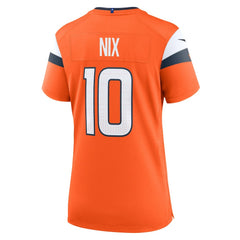 Bo Nix Denver Broncos Women's Game Jersey - Orange for sale