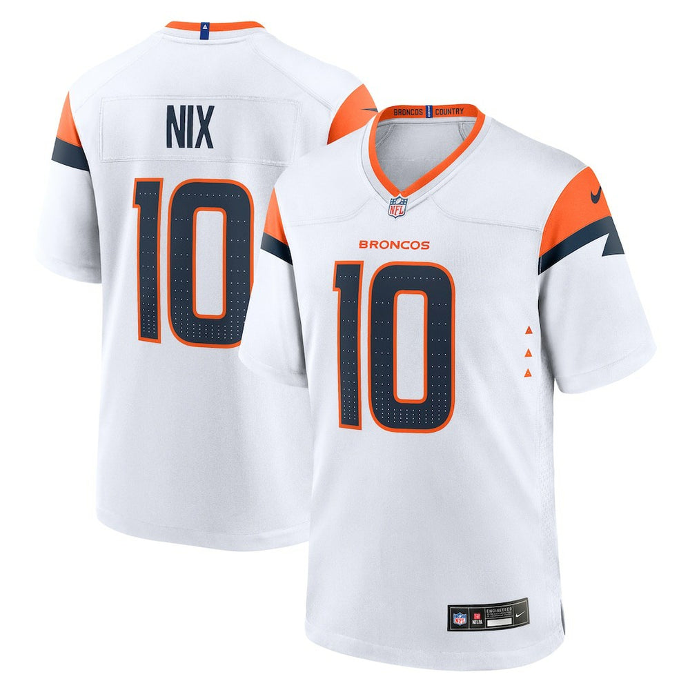 Bo Nix Denver Broncos Game Jersey - White for sale