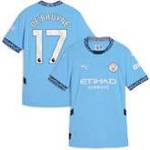 Kevin De Bruyne Manchester City Women's 2024/25 Home Replica Player Jersey Discount - Light Blue
