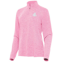 Boston Red Sox Antigua Women's Mentor Lightweight Mock Neck Quarter-Zip Top Pink