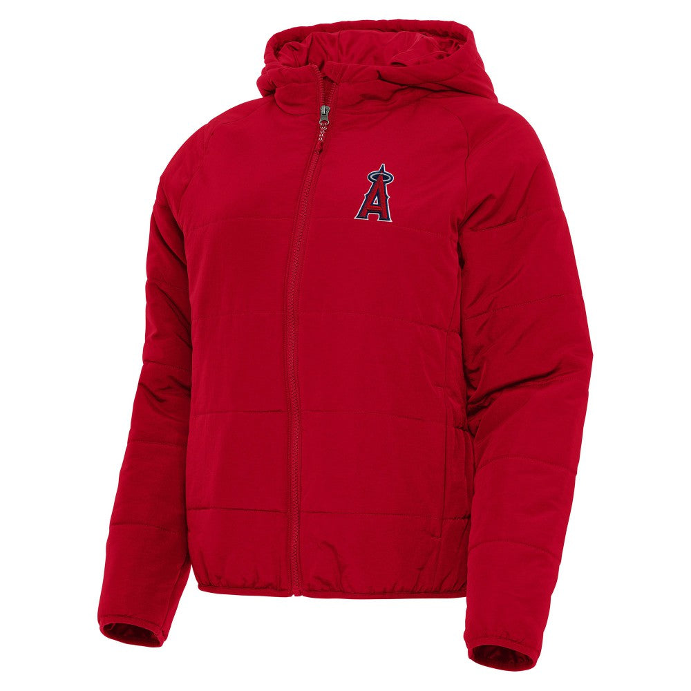 Los Angeles Angels Antigua Women's Universe Full-Zip Hoodie Jacket Red