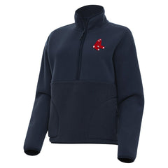 Boston Red Sox Antigua Women's Figure Half-Zip Sweatshirt Navy
