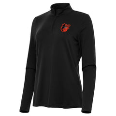 Baltimore Orioles Antigua Women's Reprocess Quarter-Zip Top - Black
