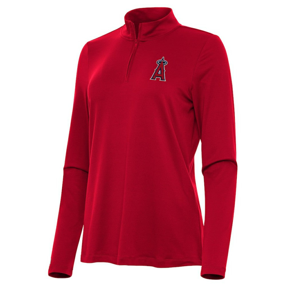 Los Angeles Angels Antigua Women's Reprocess Quarter-Zip Top - Red