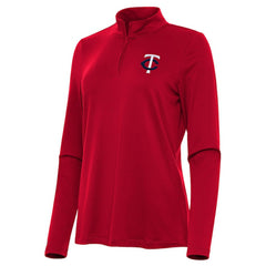 Minnesota Twins Antigua Women's Reprocess Quarter-Zip Top - Red
