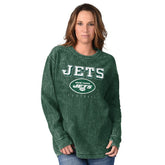 New York Jets G-III 4Her by Carl Banks Women's Comfy Cord Pullover Sweatshirt - Green discount