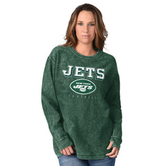 New York Jets G-III 4Her by Carl Banks Women's Comfy Cord Pullover Sweatshirt - Green discount