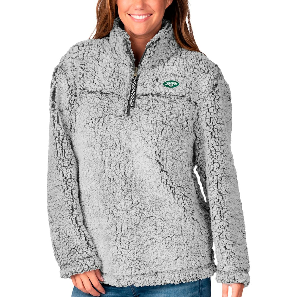 New York Jets G-III 4Her by Carl Banks Women's Sherpa Full-Zip Jacket - Gray on sale