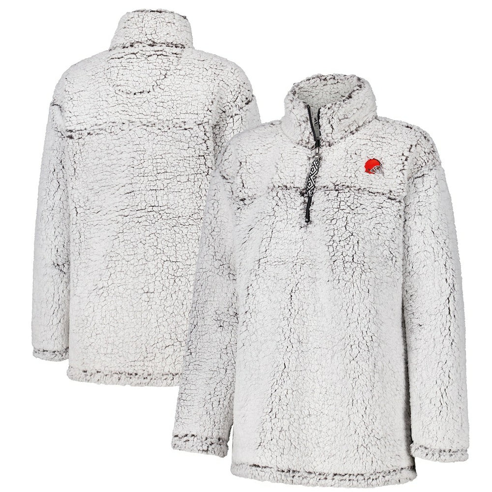 Cleveland Browns G-III 4Her by Carl Banks Women's Sherpa Full-Zip Jacket - Gray cheap