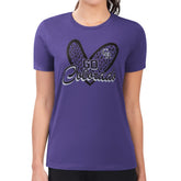 Colorado Rockies G-III 4Her by Carl Banks Women's Super-Slim Fit Lightweight Leopard Heart T-Shirt Purple