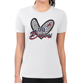 Atlanta Braves G-III 4Her by Carl Banks Women's Super-Slim Fit Lightweight Leopard Heart T-Shirt White