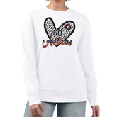 Houston Astros G-III 4Her by Carl Banks Women's Leopard Heart Pullover Sweatshirt White