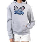 Toronto Blue Jays G-III 4Her by Carl Banks Women's Leopard Heart Pullover Hoodie Heather Gray