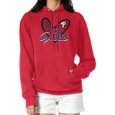 Philadelphia Phillies G-III 4Her by Carl Banks Women's Leopard Heart Pullover Hoodie Red