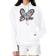 Atlanta Braves G-III 4Her by Carl Banks Women's Leopard Heart Pullover Hoodie White