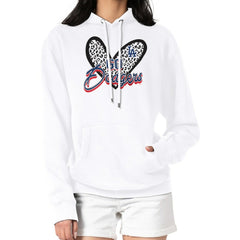 Los Angeles Dodgers G-III 4Her by Carl Banks Women's Leopard Heart Pullover Hoodie White